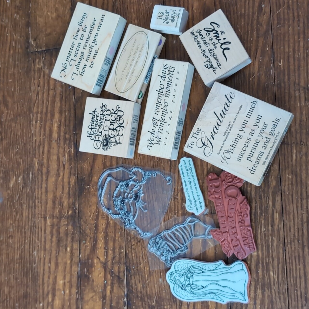Rubber stamp scrapbook card making collection
